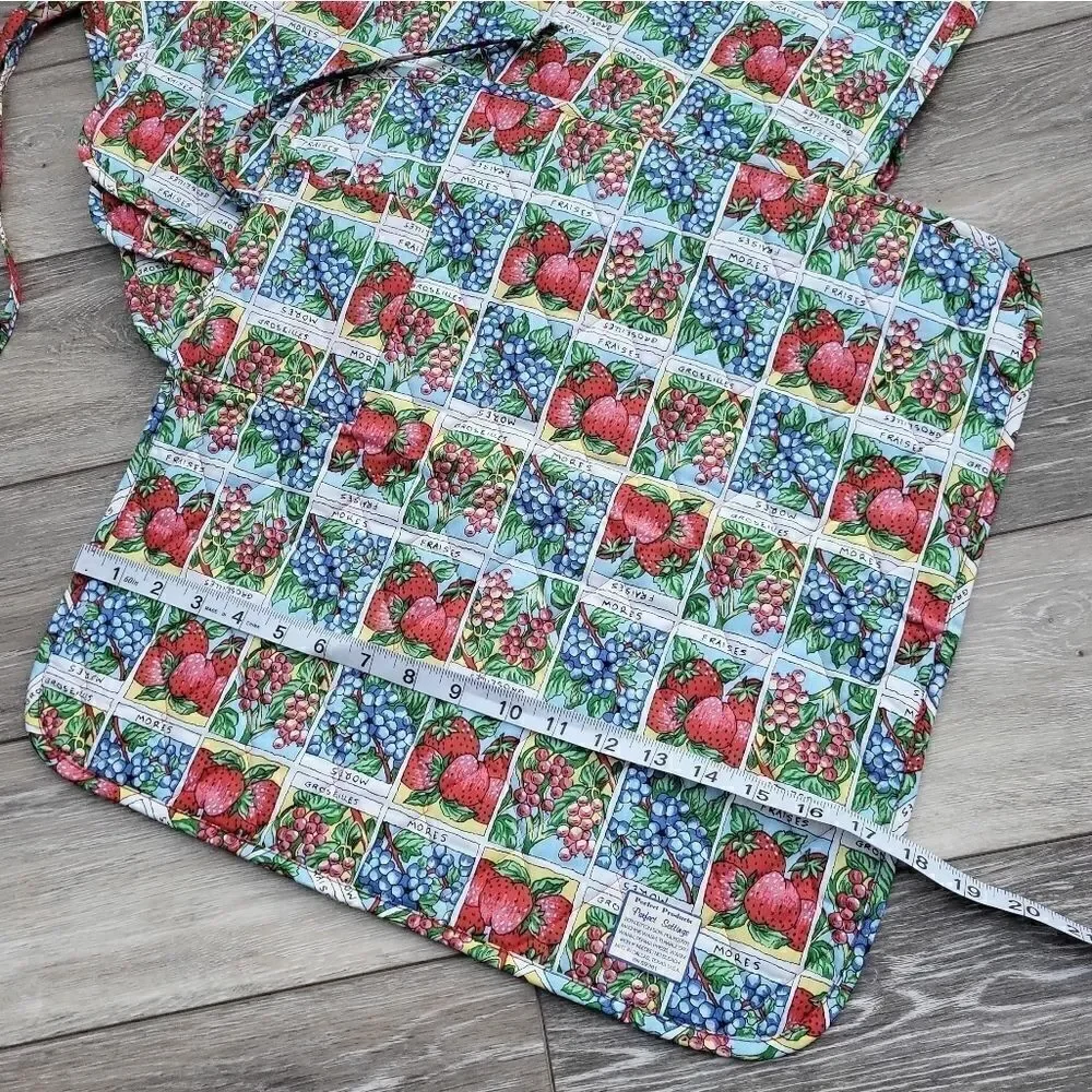 Perfect Settings 6 placemats/silverware holders roll up fruit berries gift